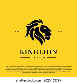 Lion Head Logo Vector Template Illustration Design