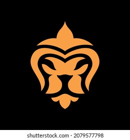 Lion Head Logo Vector Template Illustration Design