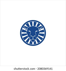 emblema de la plantilla vectorial del logotipo de la cabeza del león
