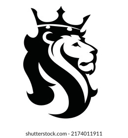 Diseño de la ilustración de la plantilla de vectores con logotipo de cabeza de león