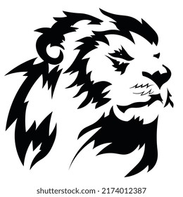 Lion Head Logo Vector Template Illustration Design