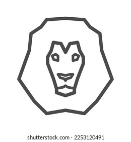 Diseño de la ilustración de la plantilla de vectores con logotipo de cabeza de león