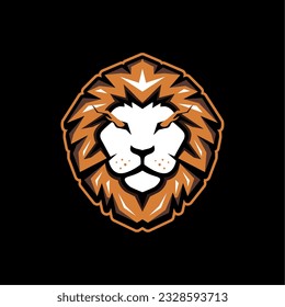 Lion Head Logo Vector Template Illustration Design. luxurious and classic style. monoline vector stock