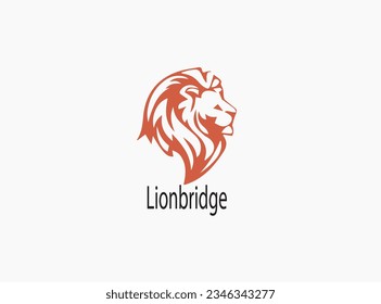 Lion Head Logo Vector Template Illustration Design