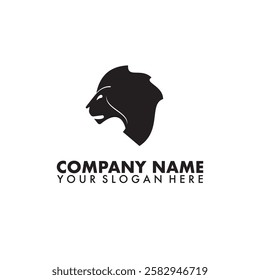 Lion Head Logo Vector Template Illustration Design On white background