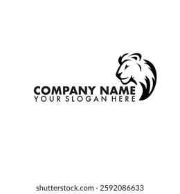 Lion head logo vector template 