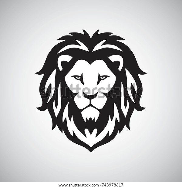 Lion Head Logo Vector Template Illustration のベクター画像素材 ロイヤリティフリー