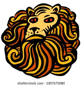 lion head mane icon 