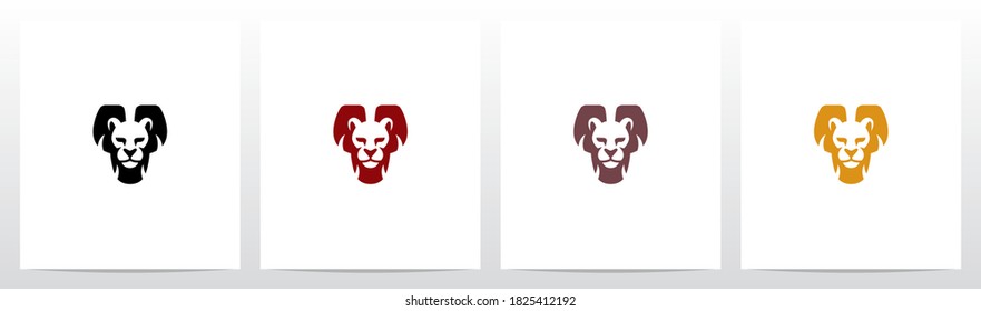 Lion Head With Mane As The Letter Logo Design Y