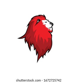 Lion head mascot design |  Vector illuystration
