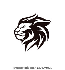 lion head mascot logo