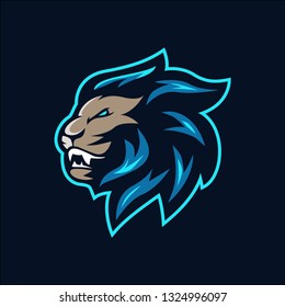 lion head mascot logo