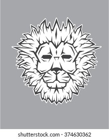 lion head mascot logo