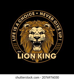 Lion head mascot logo design vector illustration 
