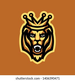Lion head mascot logo. EPS 10