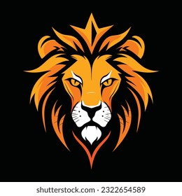 Lion Head Mascot Logo for Esport. Lion T-shirt Design. Lion Logo. Lion Sticker