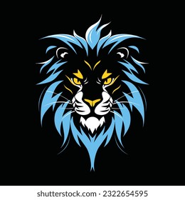 Lion Head Mascot Logo for Esport. Lion T-shirt Design. Lion Logo. Lion Sticker