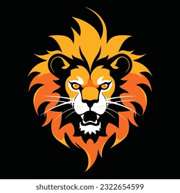 Lion Head Mascot Logo for Esport. Lion T-shirt Design. Lion Logo. Lion Sticker
