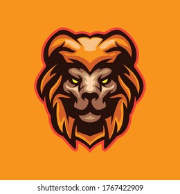 LION HEAD MASCOT LOGO SPORTS