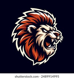 lion head mascot logo template