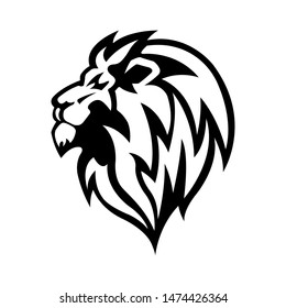 lion head - mascot logo vector