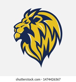 lion head - mascot logo vector