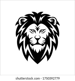 plantilla de diseño del vector del logotipo de la mascota de la cabeza del león