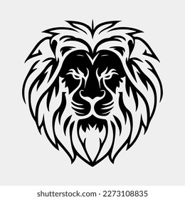 lion head mascot logo vector design