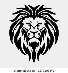 lion head mascot logo vector design