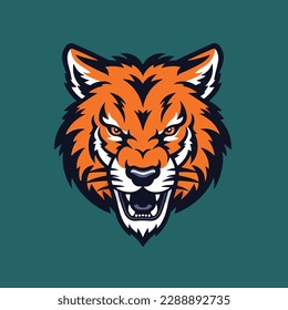 lion head mascot logo vector illustration