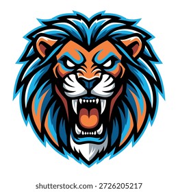 Cabeza de león Mascota Logotipo Ilustración vectorial Editable Vector Logotipo Plantilla
