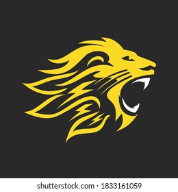 Lion Head Mascot Stock Vector
