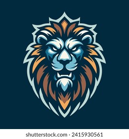 Lion Head Mascot Vector Illustration