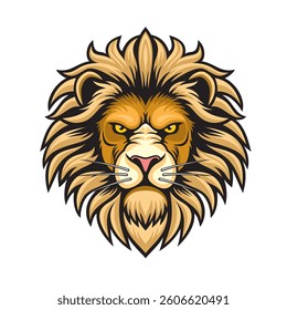 lion head mascot vector illustration design