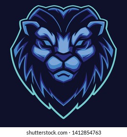 Lion Head Mascot. vector template eps