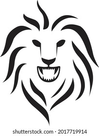 Lion Head Mascot Vector Template .Lion Color luxury Logo Design