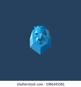 Lion head modern icon