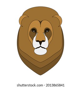 lion head on a white background. maybe for a logo