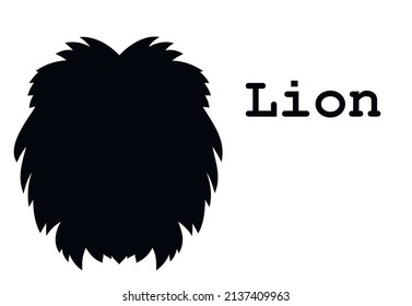 lion head on white background