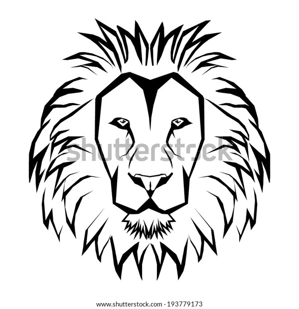 Lion Head Outline Vector Stock Vector (Royalty Free) 193779173