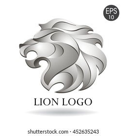 Lion Head Profile Logo. Stock Vector