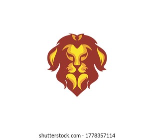  Logo de diseño de Lion Head Red