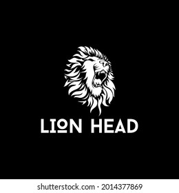 lion head roar logo mascot vetor illustration