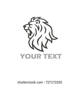 Wild Lion Head Mascot Roaring Vector Stock Vector (Royalty Free) 1017655585