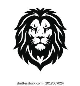 Lion Head Scar Logo Vector Illustration Mascot Design 