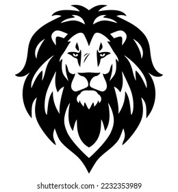 Lion Head Scar Logo Vector Illustration Mascot Design 