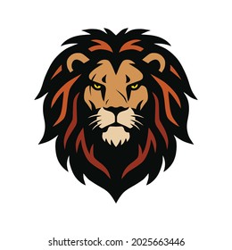 Lion Head Scars Sports Mascot Logo Design Vector