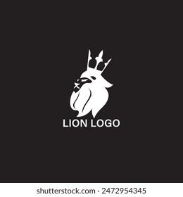 Lion head shield logo icon. Royal gold crown badge symbol. Premium king animal sign. Vector illustration.