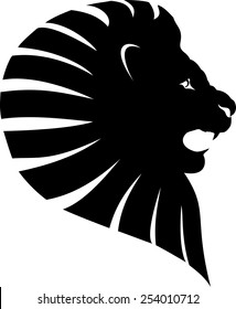 lion head shillouet tattoo