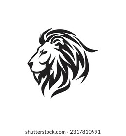 lion head side view tribal